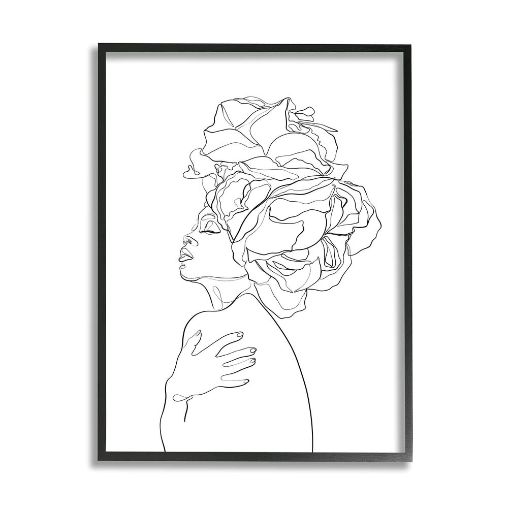 2092 Slouching with Headwrap Minimalism Linework